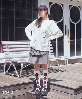 earth music&ecology 【綿100％】ＰＥＡＮＵＴＳ／ｅａｒｔｈ　マルチカラーアートロンＴ A