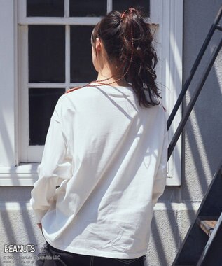 earth music&ecology 【綿100％】ＰＥＡＮＵＴＳ／ｅａｒｔｈ　マルチカラーアートロンＴ B