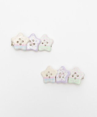 WEGO L2Pモチーフボタンヘアクリップ 柄2