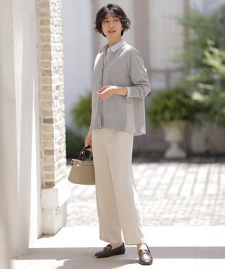 J.PRESS LADIES L Vis/Peスパーク ニット カーディガン トップグレー系