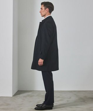 GOTAIRIKU ライトウェイトアンゴラ ステンカラーコート ダルブルー系