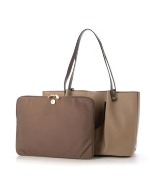 UNBILLION cachecache PCケース付きメタルハンドルA4トートバッグ オーク