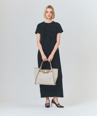 GRACE CONTINENTAL フラップトートバッグ ベージュ