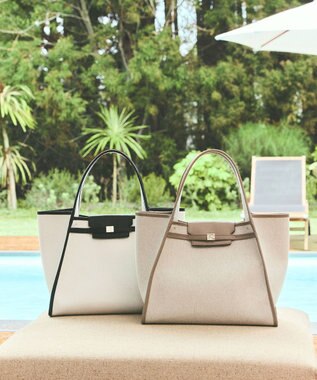 GRACE CONTINENTAL フラップトートバッグ ベージュ