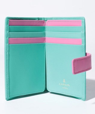 LANVIN en Bleu リュクサンブールカラー カードケース エメラルドグリーン