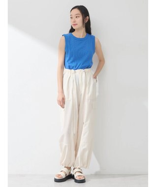 earth music&ecology リブタンクトップ Blue