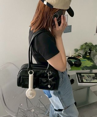 WEGO 【冷却/携帯扇風機/熱中症対策】カラビナ付ハンディファン オフホワイト