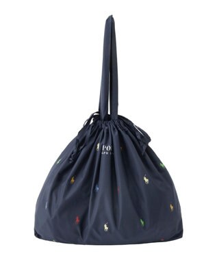 MOONBAT POLO RALPH LAUREN ポケッタブルレインバッグ ポロポニーカラードット ネイビーブルー