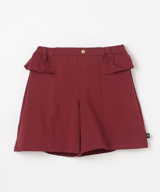 組曲 KIDS 【150-160㎝】ソフトストレッチ ショートパンツ ボルドー