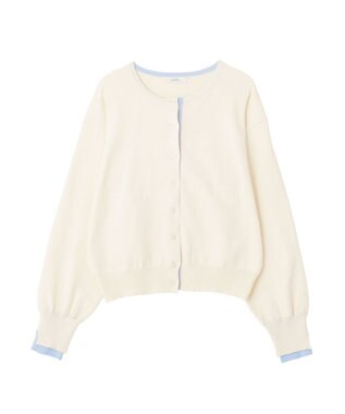 earth music&ecology 【予約】カラーコンビニットカーディガン アイボリー