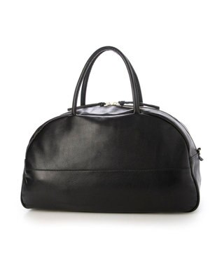 UNBILLION ペルケ perche / ガーメントレザー・サスティナブル2wayハーフムーンボストン ブラック