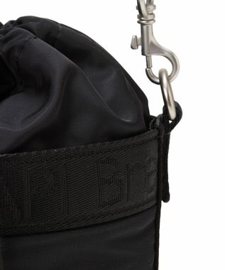 TOPKAPI 【Breath TOPKAPI】ナイロン ロゴテープ バケツ 巾着 ショルダー バッグ ブラック