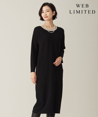 【WEB限定カラーあり・洗える】TRIM RAYON STRETCH ニット ワンピース
