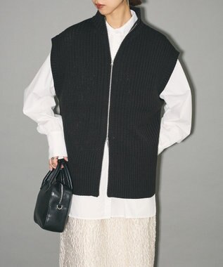 Green Parks フロントジップベスト Black