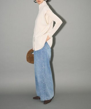 Green Parks フロントジップベスト Off White