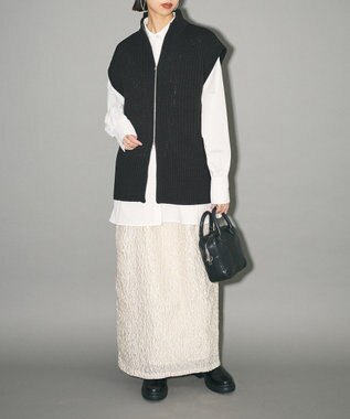 Green Parks フロントジップベスト Black