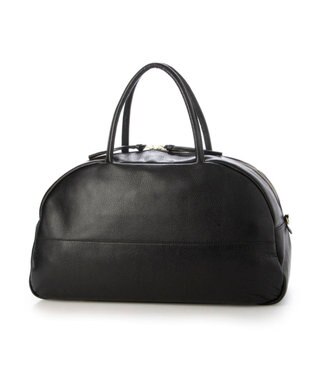 UNBILLION ペルケ perche / ガーメントレザー・サスティナブル2wayハーフムーンボストン ブラック