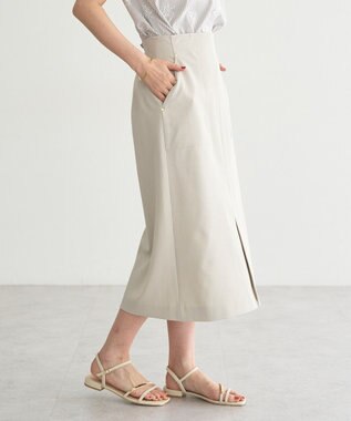 YECCA VECCA ドライタッチナロースカート Light Beige