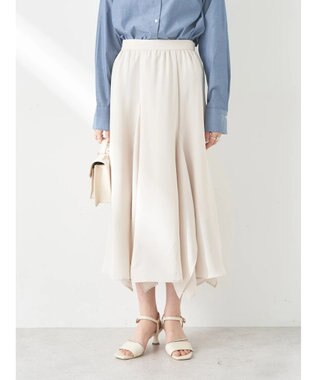 earth music&ecology ランダムイレヘムスカート Ivory