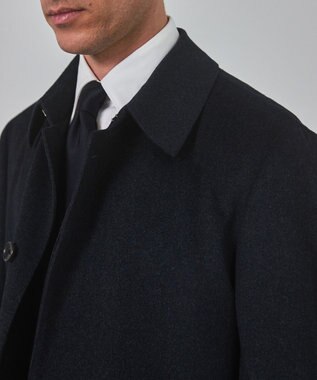 GOTAIRIKU ライトウェイトアンゴラ ステンカラーコート ダルブルー系