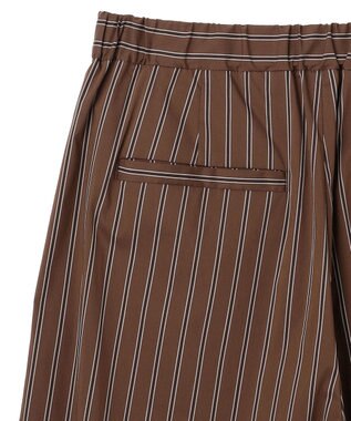 uncrave ブロードクロス ワイドパンツ ブラウンストライプ