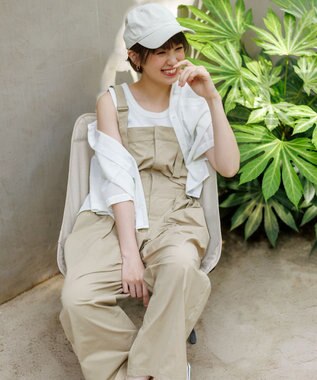 ANY L 【南明奈さんコラボ】撥水サロペット サンド