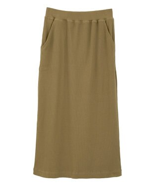 AMERICAN HOLIC 針抜きリブナロースカート Camel