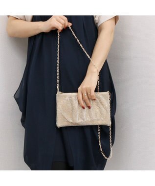 UNBILLION カシュカシュ cachecache / メタリックビーズスクエアミニショルダー