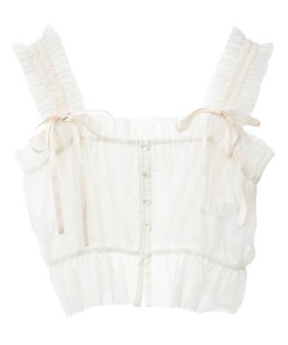 Green Parks ｄａｚｚｌｉｎ　チュールビスチェ Off White