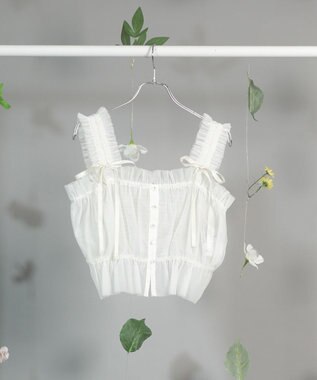 Green Parks ｄａｚｚｌｉｎ　チュールビスチェ Off White