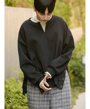 AMERICAN HOLIC カフタンサイドボタンポンチプルオーバー Black