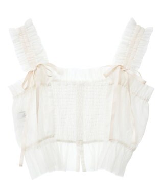 Green Parks ｄａｚｚｌｉｎ　チュールビスチェ Off White