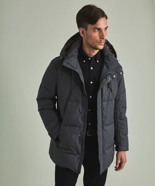 GOTAIRIKU 【仕事で着用可】MINOTECH メランジラミネート ダウンコート(23年モデル) グレー系