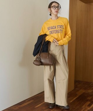 WEGO 【ANGIE VINTAGE】GILDAN カレッジロゴ オーバーサイズ プリント ロンT 柄27