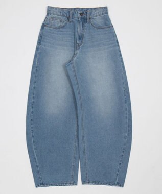 WEGO ワイドカーブデニムパンツ デニム淡加工色