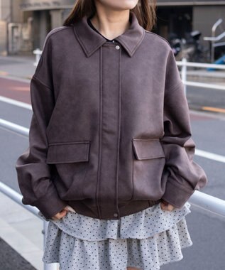 WEGO スウェードポンチジャケット ブラウン