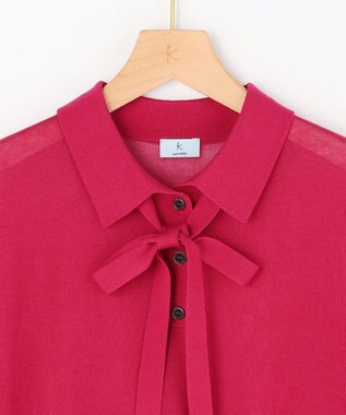 組曲 S 【先行予約】シアーポロ ニット チェリーローズ系