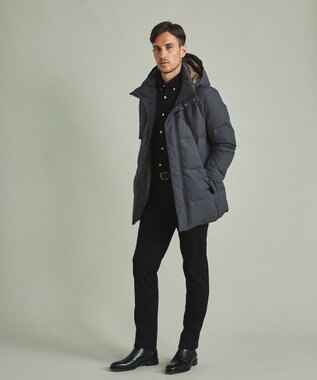 GOTAIRIKU 【仕事で着用可】MINOTECH メランジラミネート ダウンコート(23年モデル) グレー系