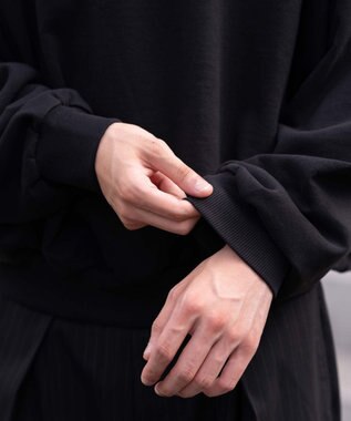 WEGO 【ユニセックス着用ITEM】バルーンクロップドプルオーバー ブラック