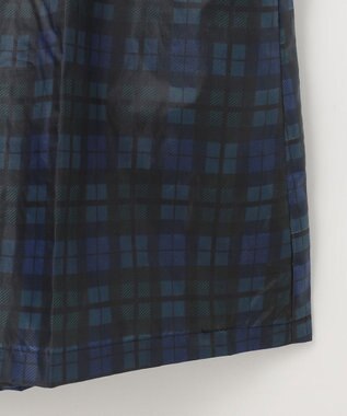 MOONBAT FLAT PURE レインコート チェック柄 リュック対応 ユニセックス 収納袋付き ネイビーブルー