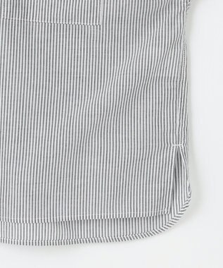 ANY コットンエアーウォッシュ5分袖シャツ ストライプ