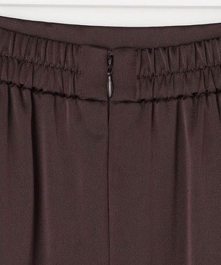 ANY SIS 【洗える】ダルサテンナロー スカート ブラウン