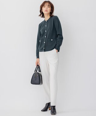 23区 【CLASSY.1月号掲載】ウールブレンド カーディガン ダークグリーン系