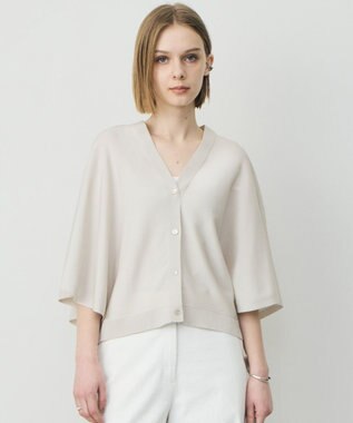 ICB L フライスリーブ Vネックカーディガン