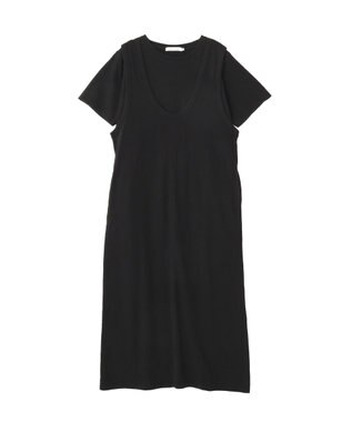 AMERICAN HOLIC 【2点セット】Tシャツ＋Uネックワンピース Black
