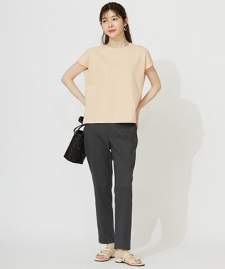 ANY SIS 【洗える】ビジュー付き カットソー イエロー