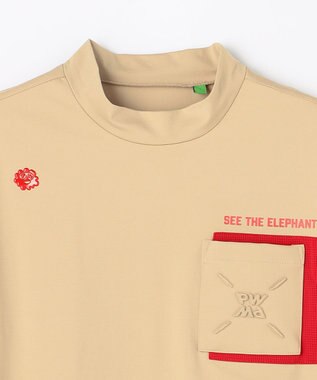 PW CIRCULUS 【WOMEN】ポケットモックネック ゴルフウェア レディース ベージュ系