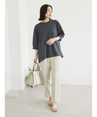 Green Parks 接触冷感　きれいシルエットパンツⅡ（テーパード） Beige