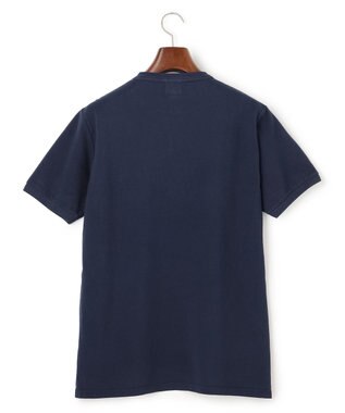 J.PRESS MEN コットンカノコ キーネックポケット Tシャツ ネイビー系