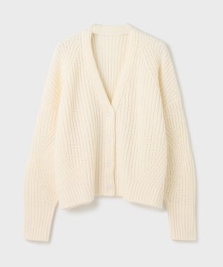 GRACE CONTINENTAL 畦ルーズニットカーディガン ホワイト